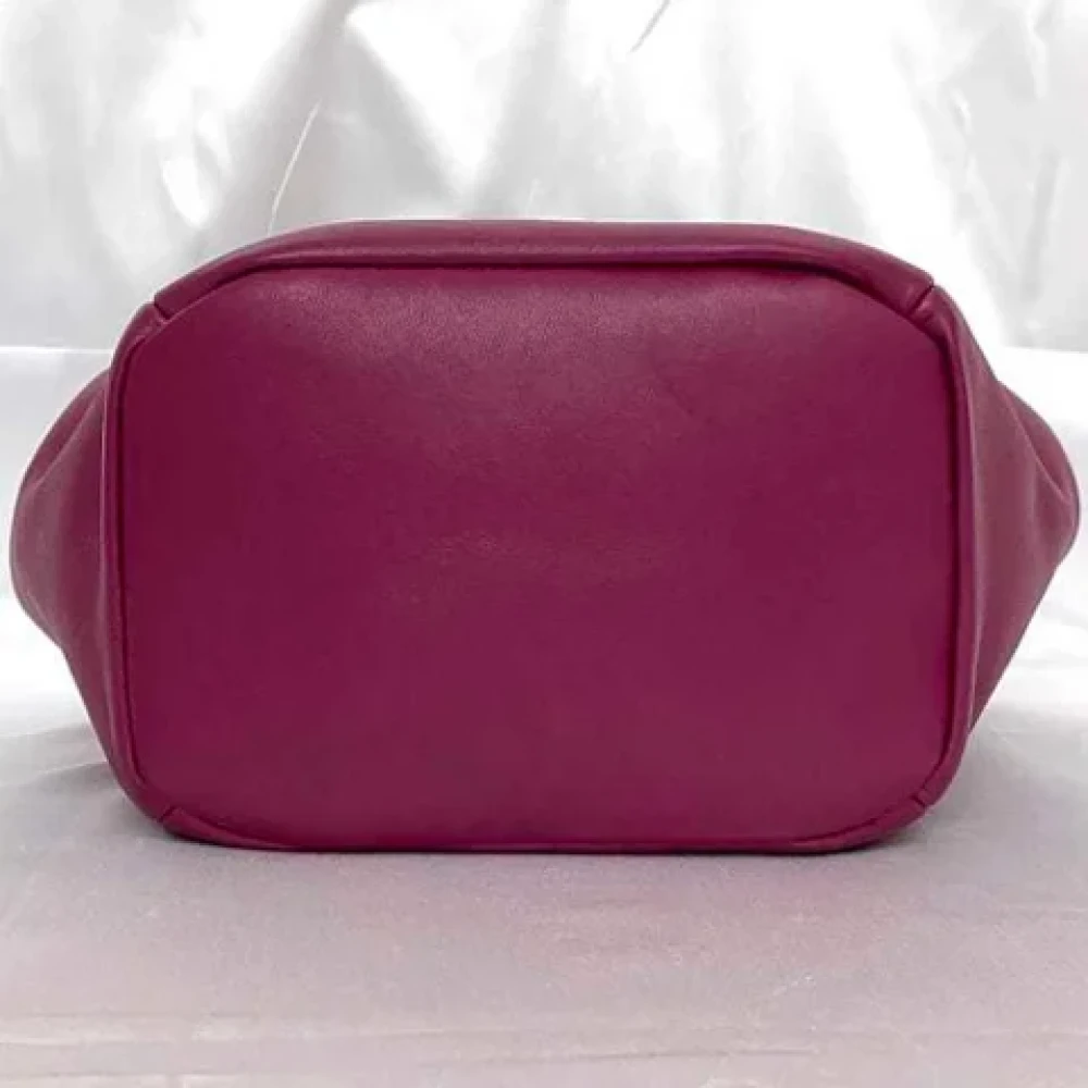 Bottega Veneta Vintage Pre-owned Leather shoulder-bags Purple Dames