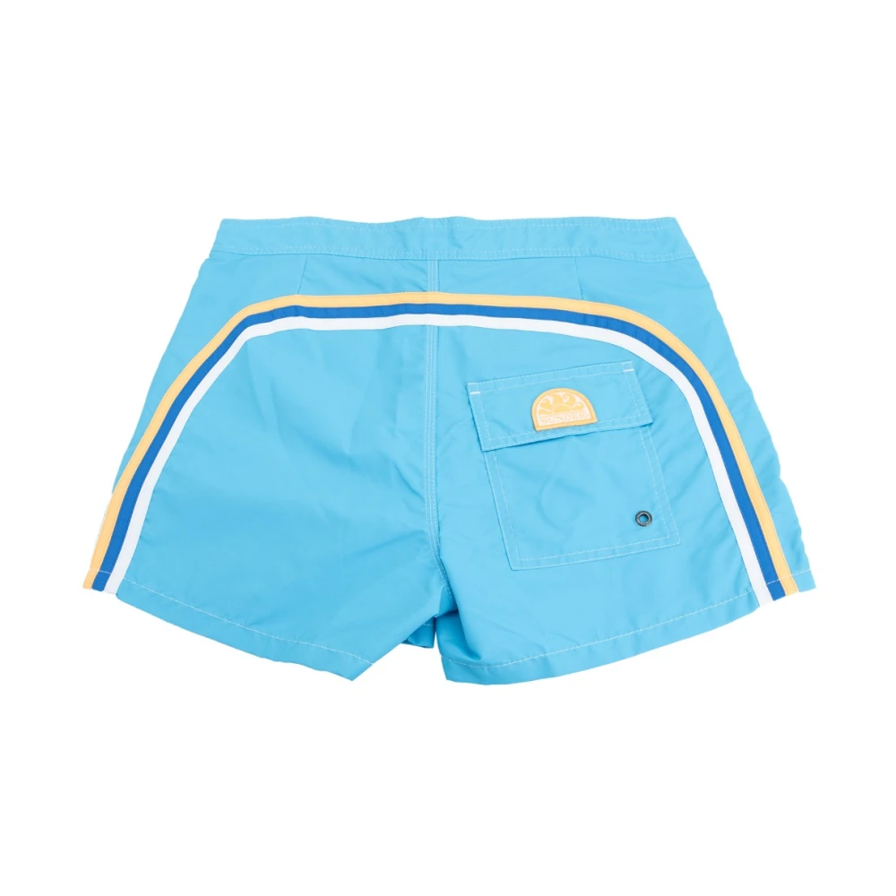 Sundek Heren zwemshorts met klittenbandsluiting Blue Heren