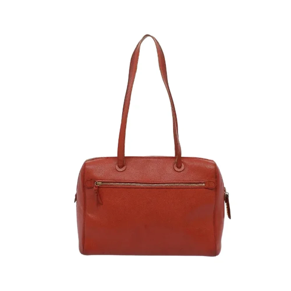 Chanel Vintage Pre-owned Leather chanel-bags Orange Dames