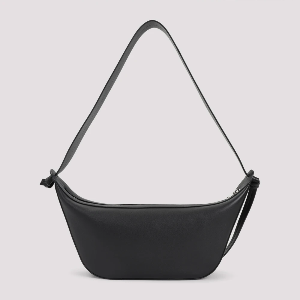 Jil Sander Zwarte Knoop Crossbody Tas Black Dames