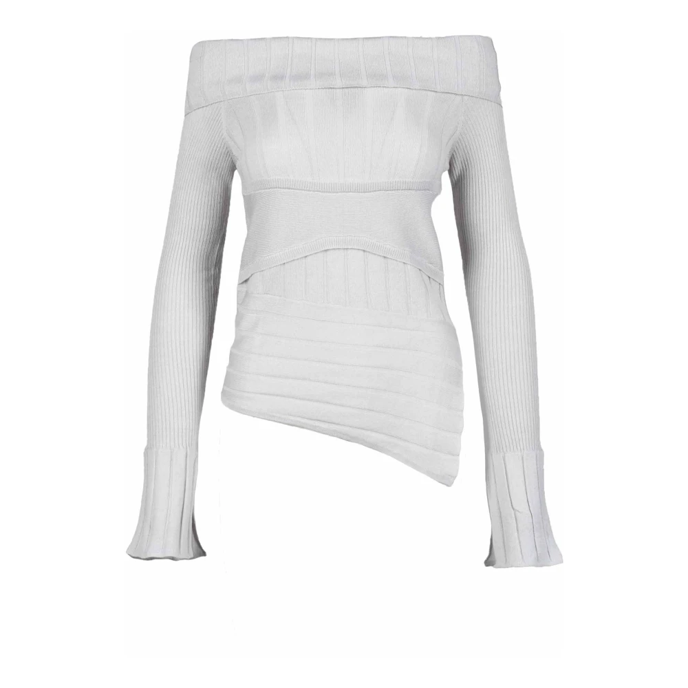 PATRIZIA PEPE Wolmix Gebreide Trui Gray Dames