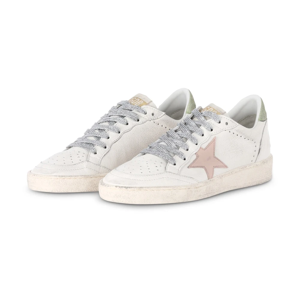 Golden Goose Glitter Lace Sneaker i använd look White, Dam