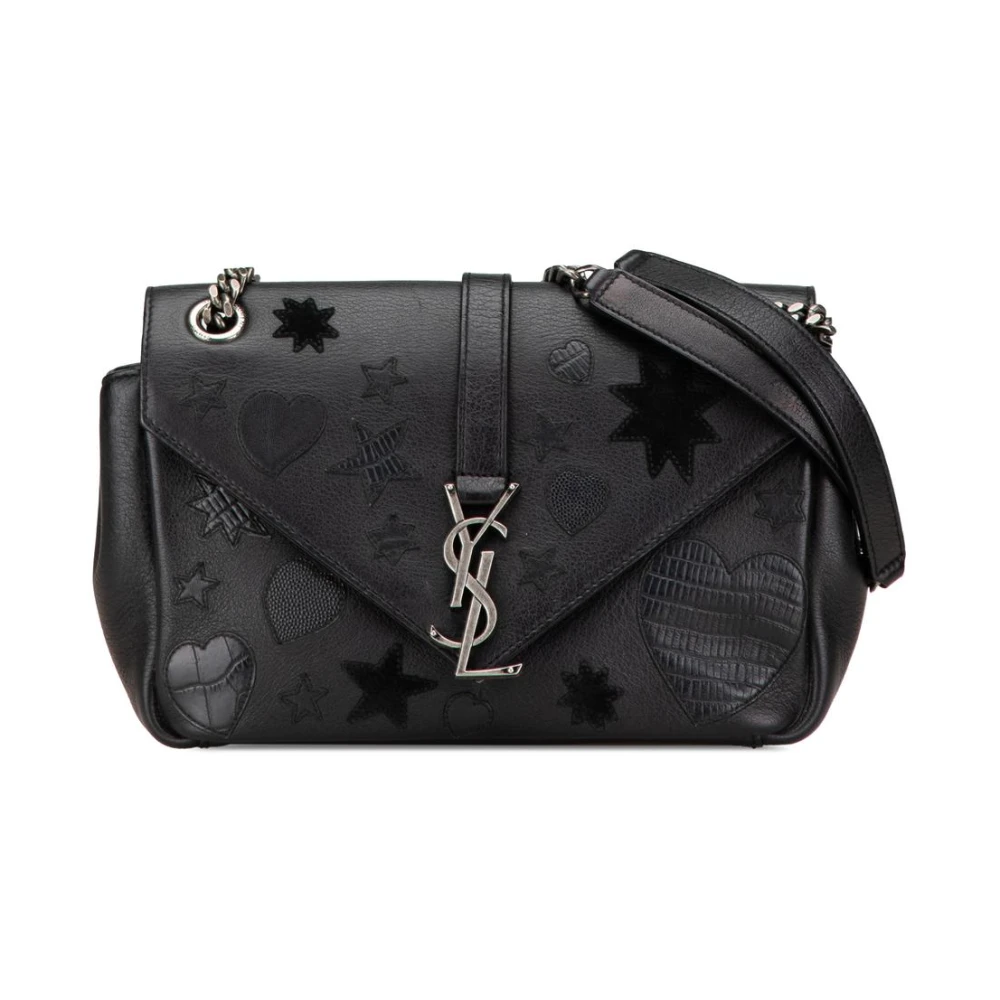 Saint Laurent Vintage Women's Black Pre-Owned Sunset Heart Star Monogram Crossbody