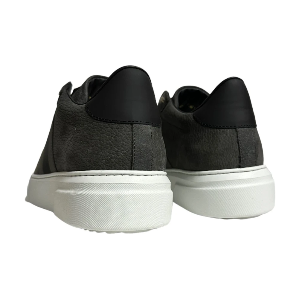 Stokton Grijze Nabuk Sneakers met Elastiek Gray Heren