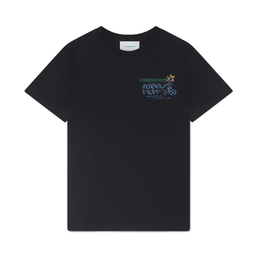 Casablanca Svart Pentathlon T-shirt Black, Herr