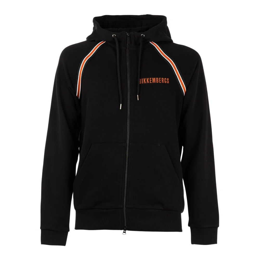 Bikkembergs Herr Hoodie med Dragkedja Black, Herr