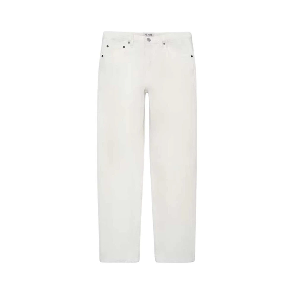 Frame Off White Straight Jeans White Heren