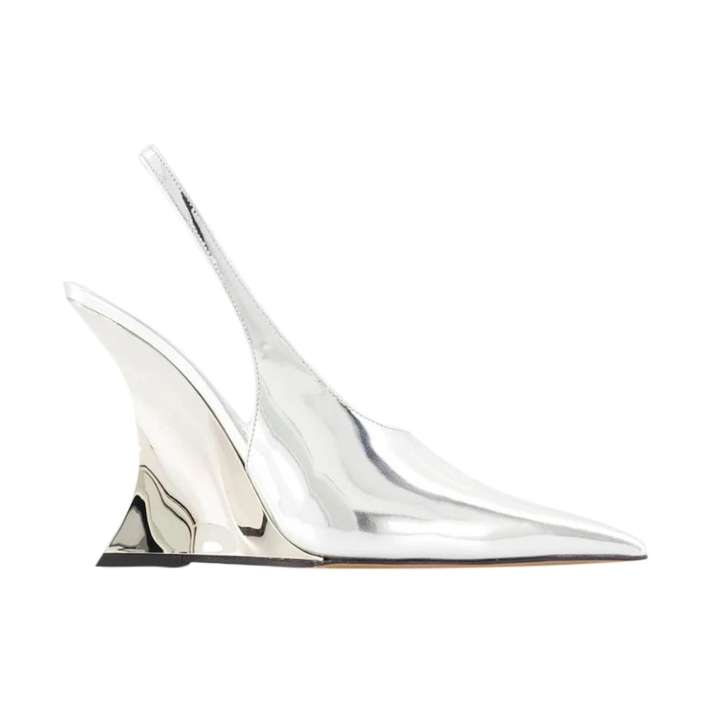 Paris Texas Glitter Metallic Slingback Wedge Pumps