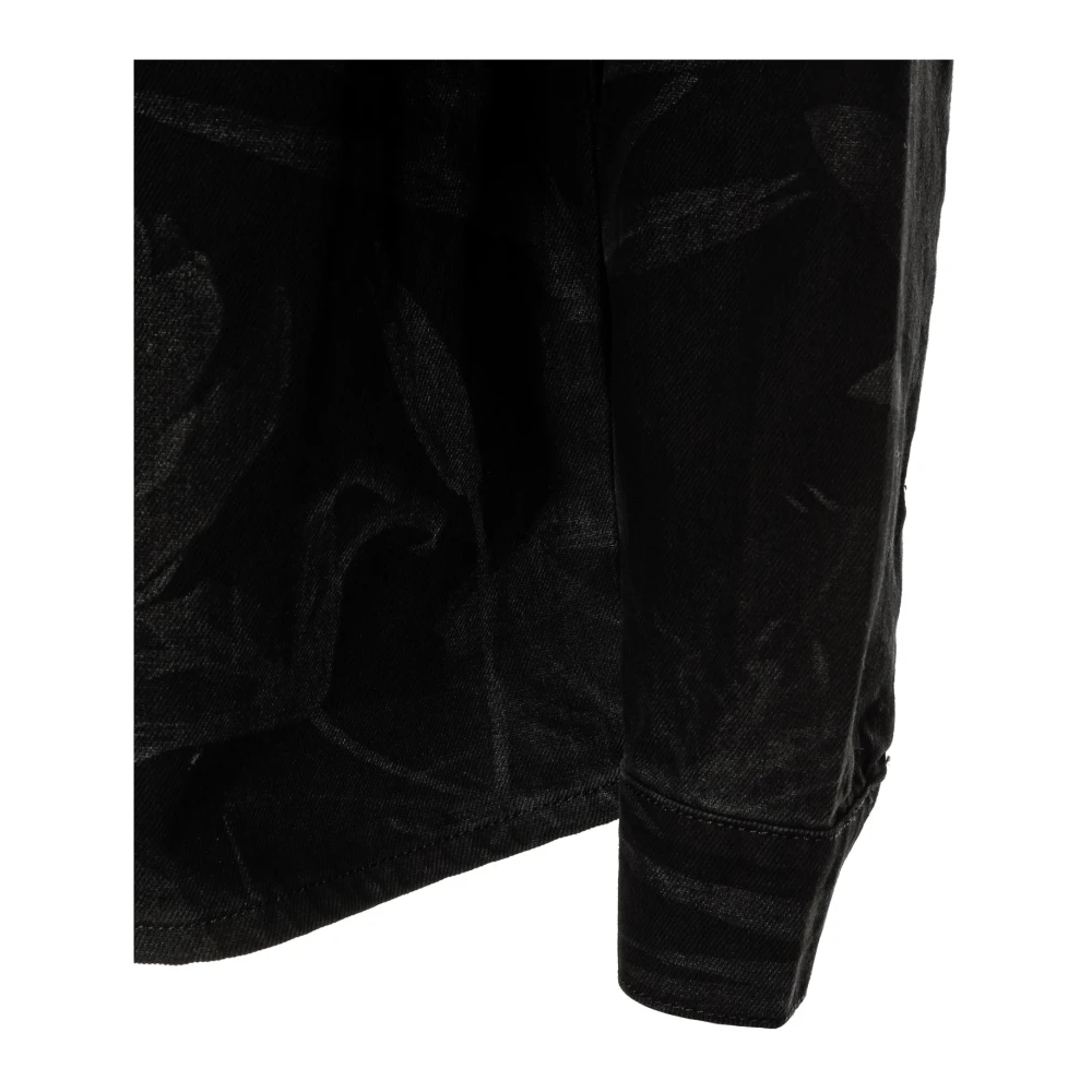 Daily Paper Bloemen Denim Laser Shirt Black Heren