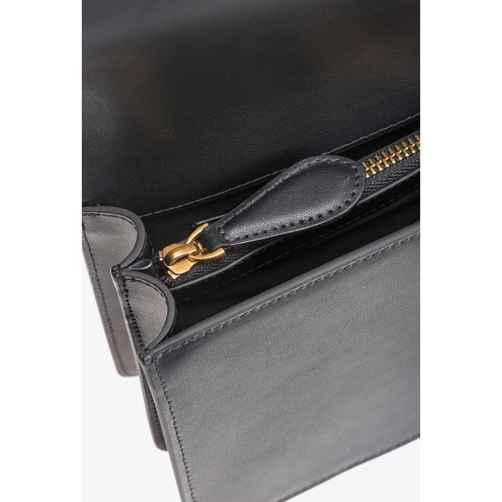 pinko Love Bag met Diamond Cut gesp Black Dames