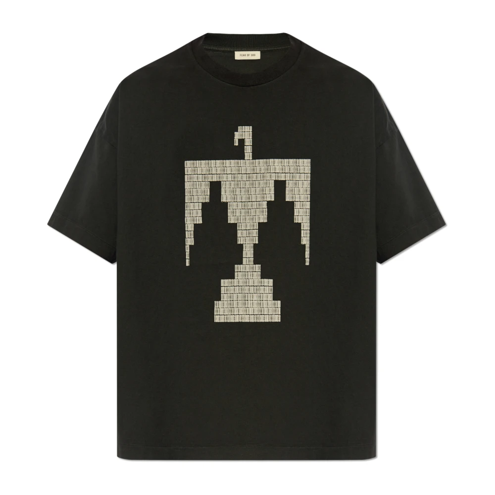 Fear Of God T-shirt met print Black Heren