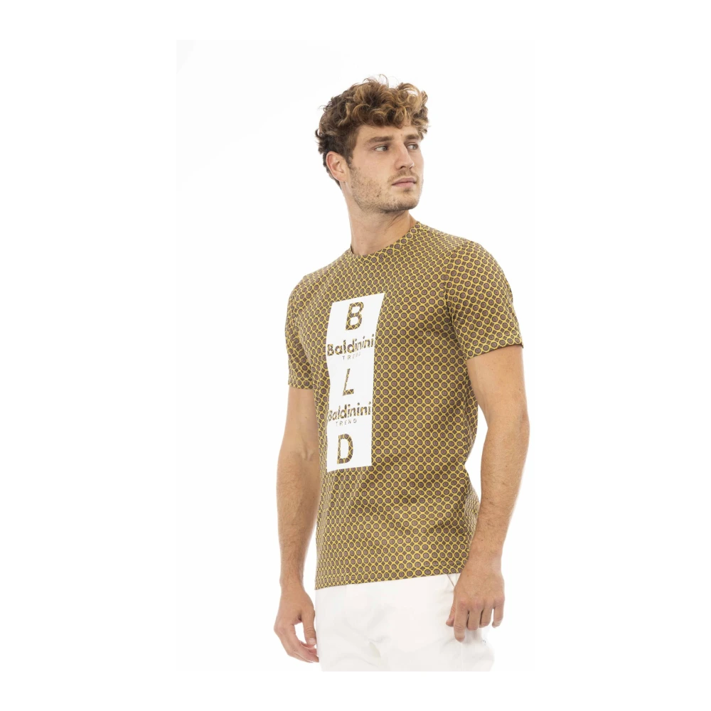 Baldinini T-shirt met Korte Mouwen en Ronde Hals Yellow Heren