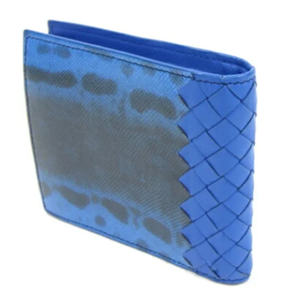 Bottega Veneta Vintage Pre-owned Leather wallets Blue Heren