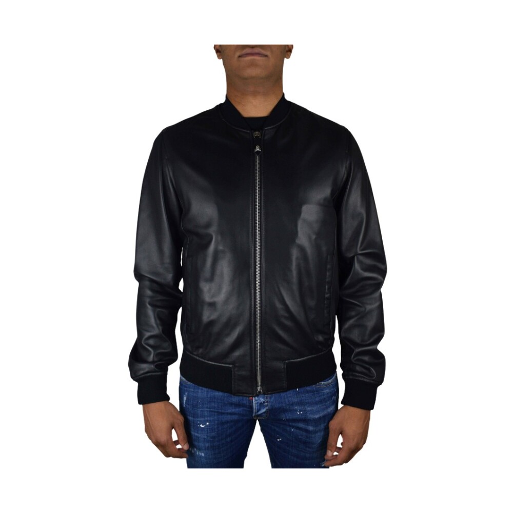 Veste en cuir philipp plein online homme