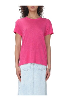 vibrant-fuchsia-linen-t-shirt