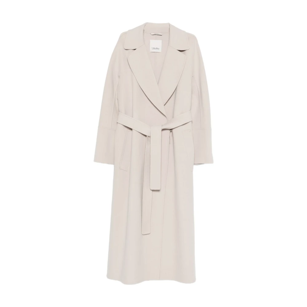 Max Mara Beige Belted Coats, Female, 2XS, Cappotto Con Cintura