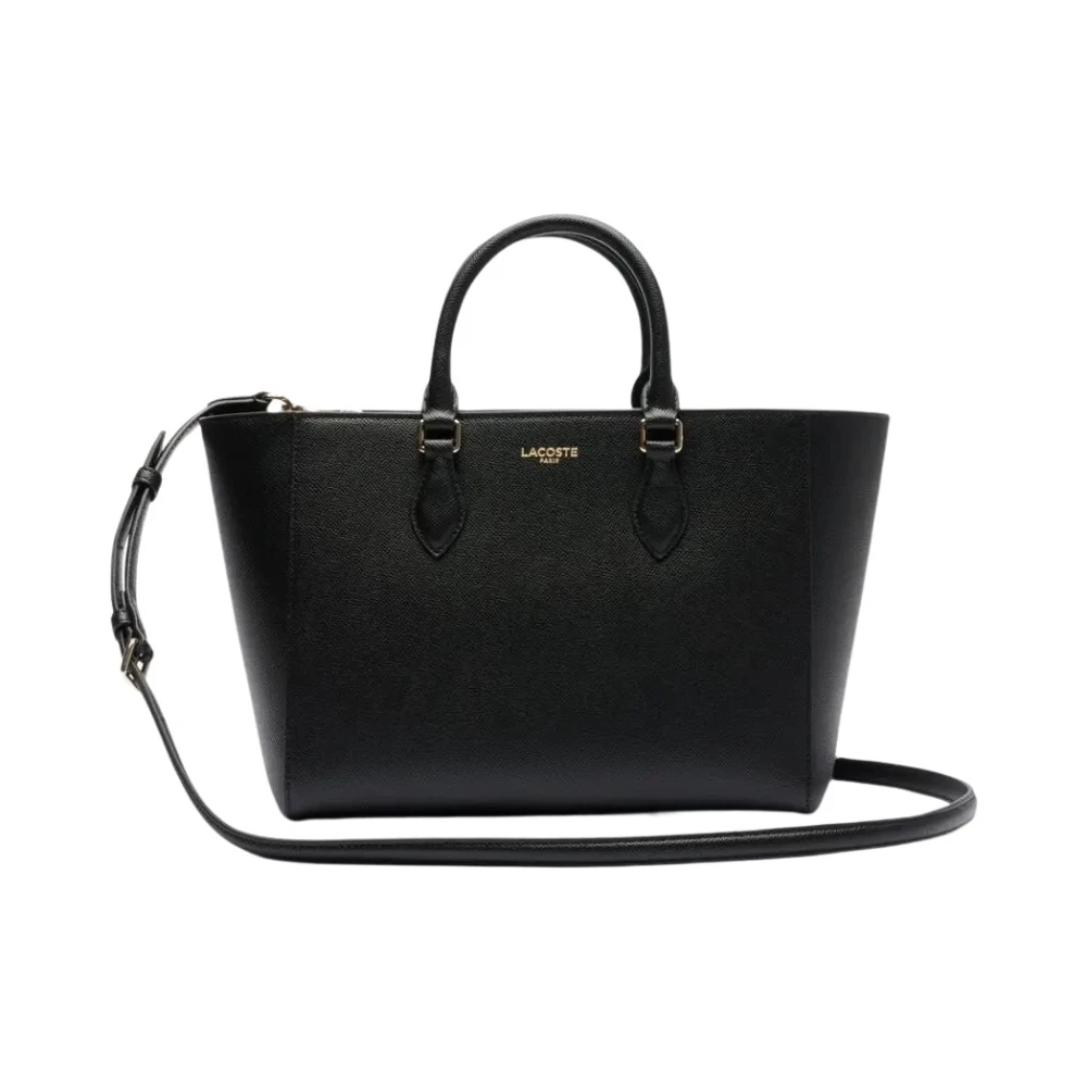 Lacoste Women's Black Elysees Lucky Bag Leather Handbag