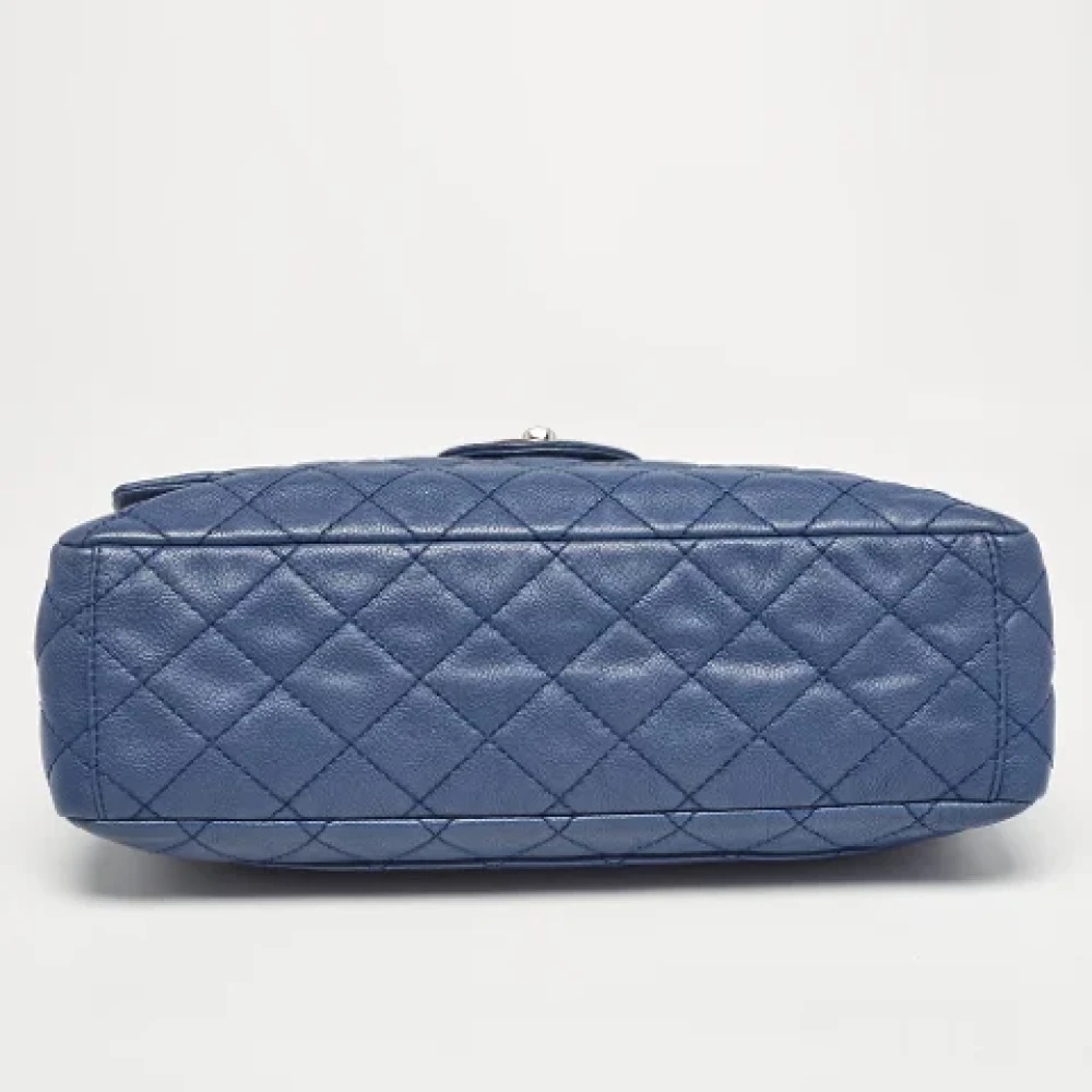 Chanel Vintage Pre-owned Leather chanel-bags Blue Dames