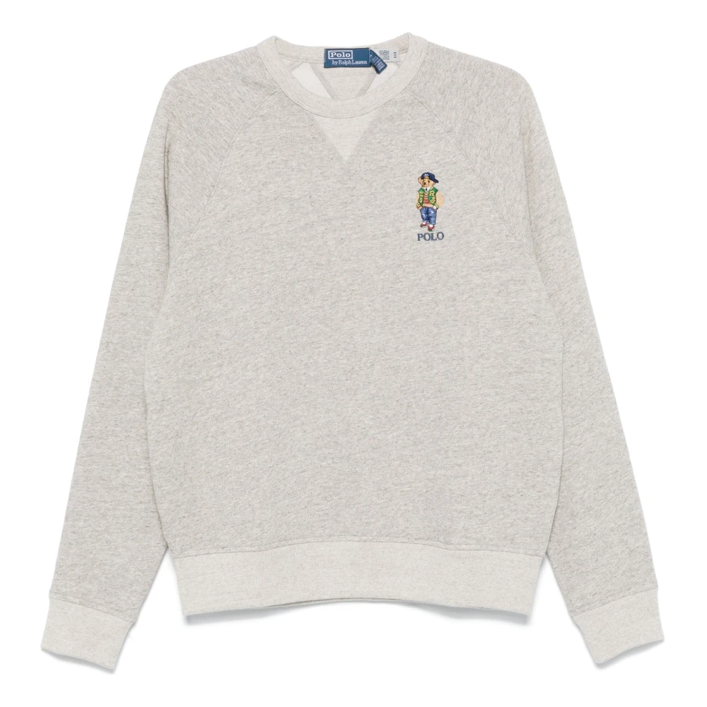 Polo Ralph Lauren Geborduurde Katoenen Sweatshirt Gray Heren