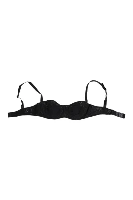 Svart Spets Underwire Bh Underkläder
