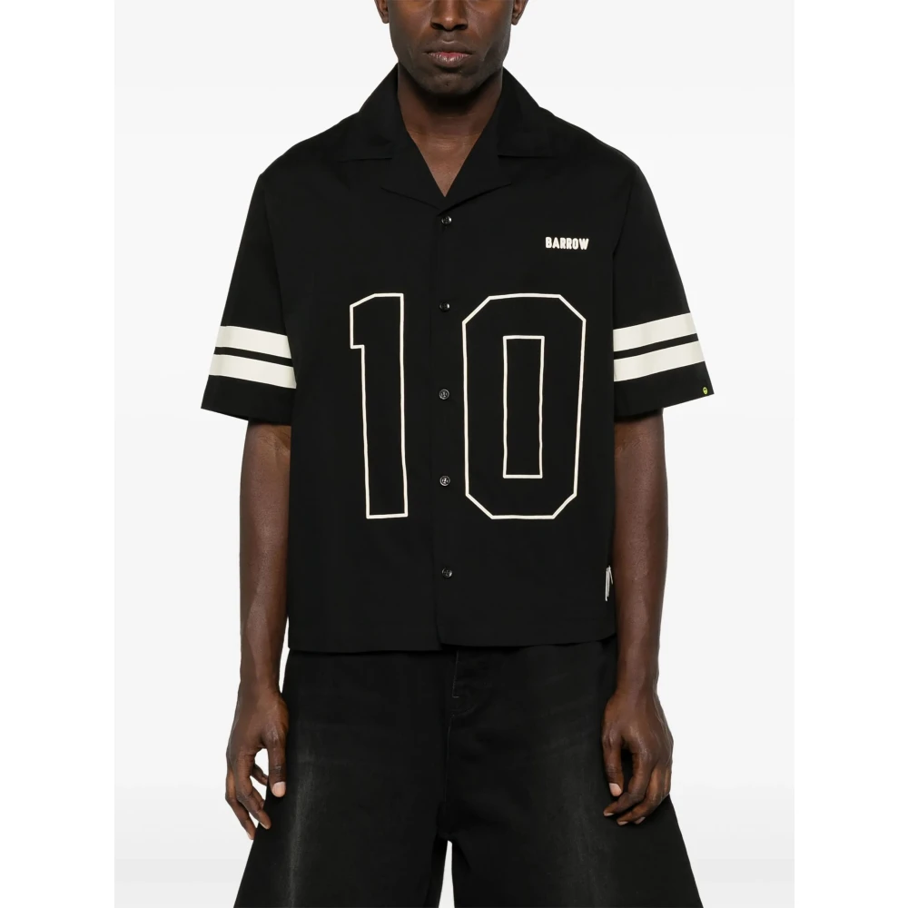 Barrow Poplin Overhemd Black Heren