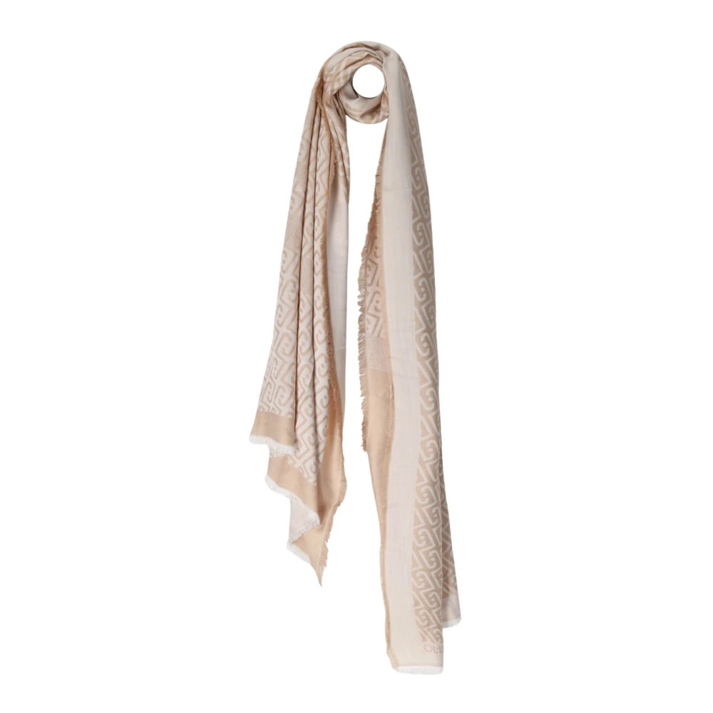 Liu Jo Vrouw Beige Accessoires Dames, One Size, Logo Sjaal