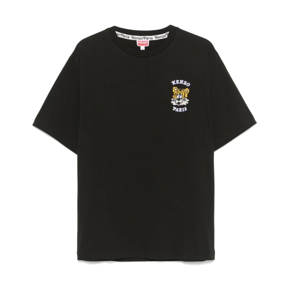 Kenzo Men's Black T-Shirts, L, Embroidered Logo T-Shirt