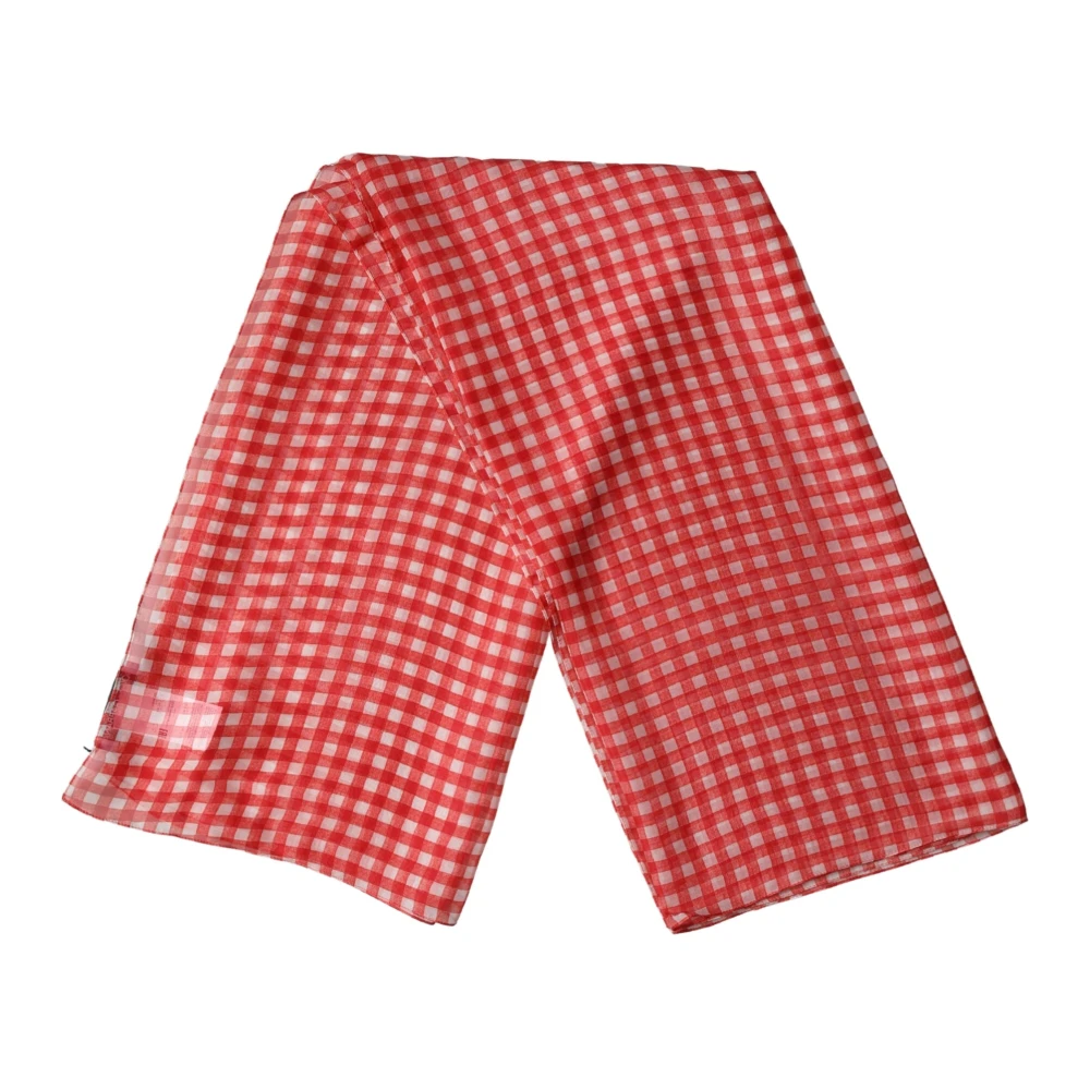 Dolce & Gabbana Women's Red Silk Scarves, One Size, Foulard Scarf