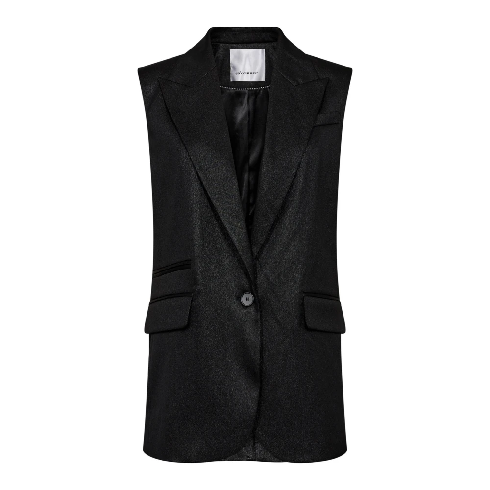 Co'Couture Oversized Vest Blazer in Zwart Black Dames