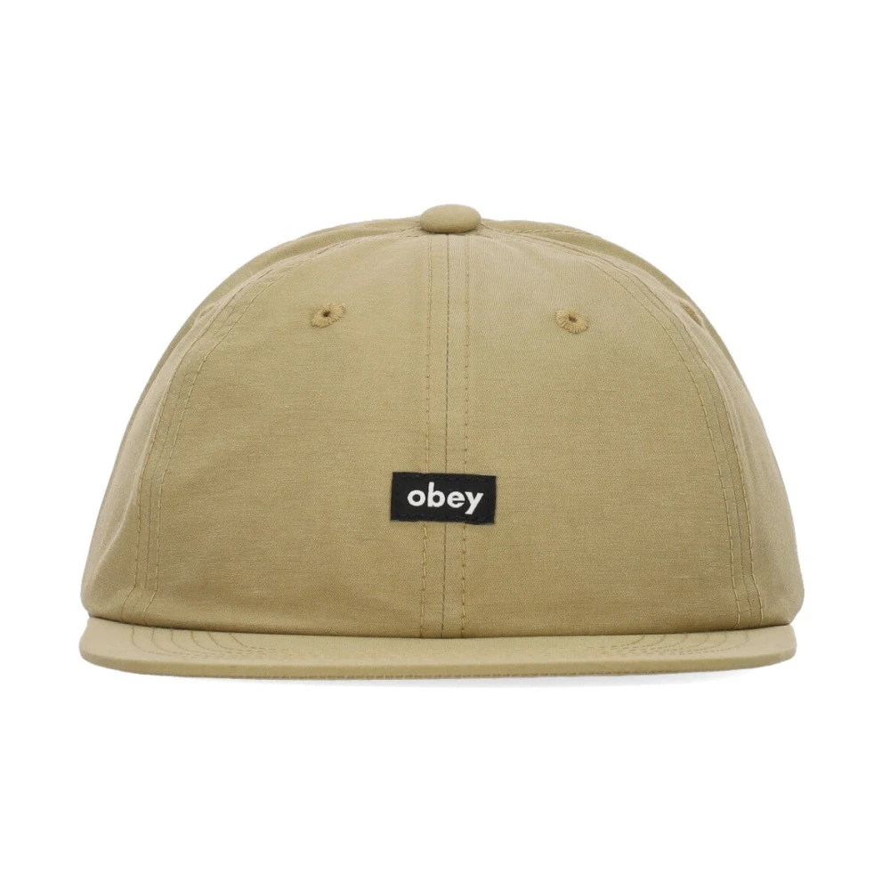 Obey Bronze 6 Panel Strapback Platte Klep Pet Beige Heren