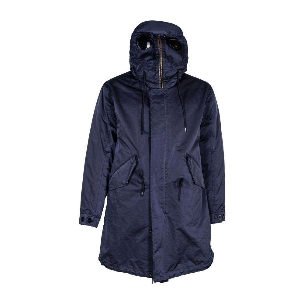 C.P. Company Herenjas met hoge kraag en capuchon Blue Heren