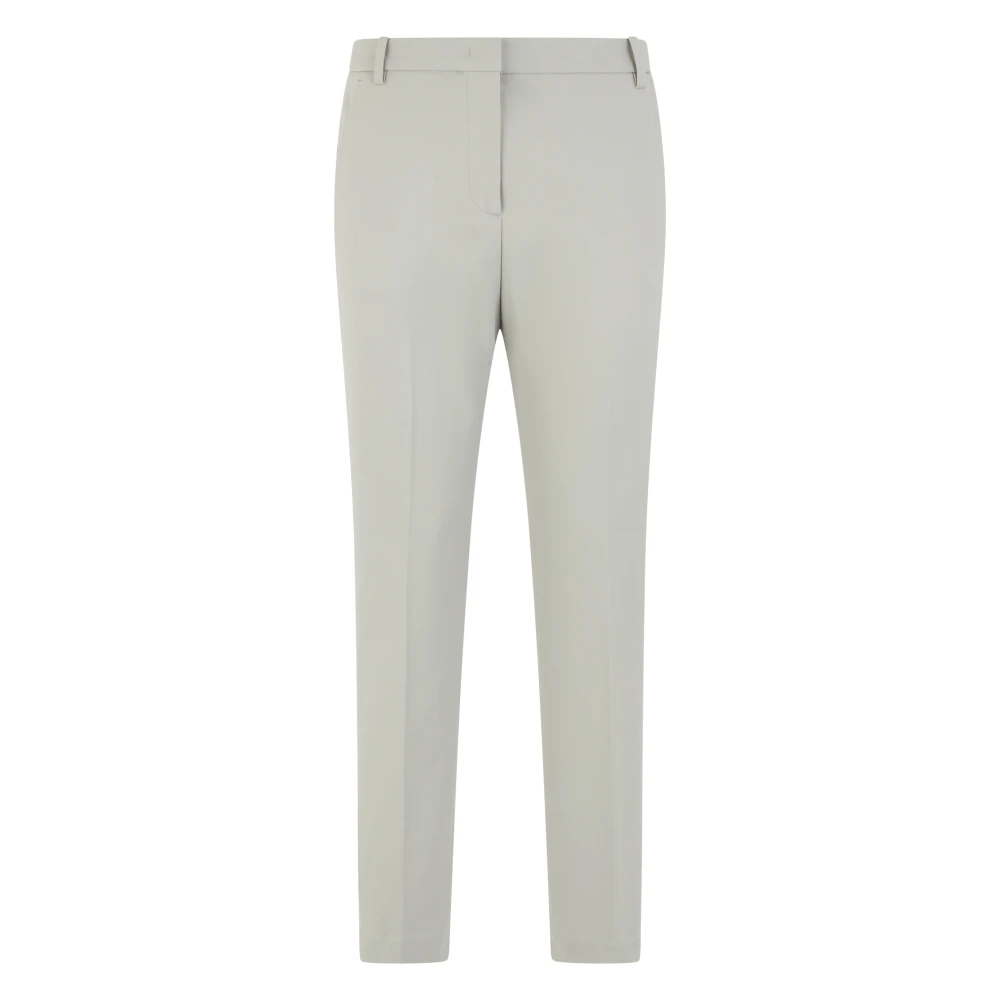 Pinko Women's Gray Slim-Fit Trousers, M, Light Trousers In Viscose