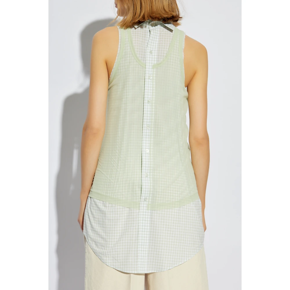 Maison Margiela Mouwloze top Green Dames