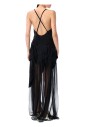 black-leaf-print-satin-chiffon-dress