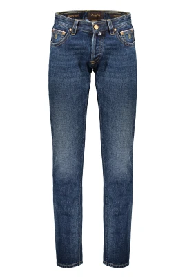 Klassiska Denim Jeans med Metaldetaljer
