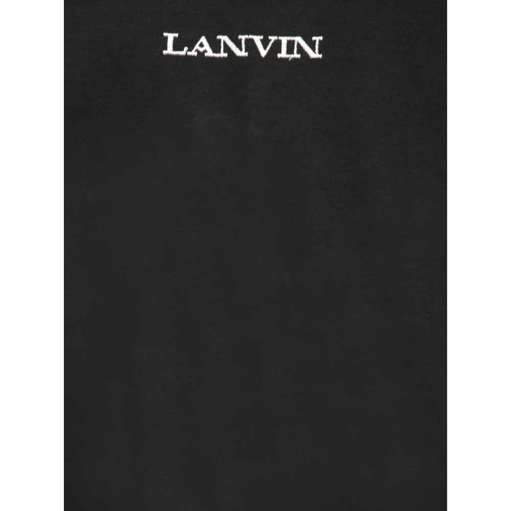 Lanvin Zwarte T-shirt voor mannen Black Heren