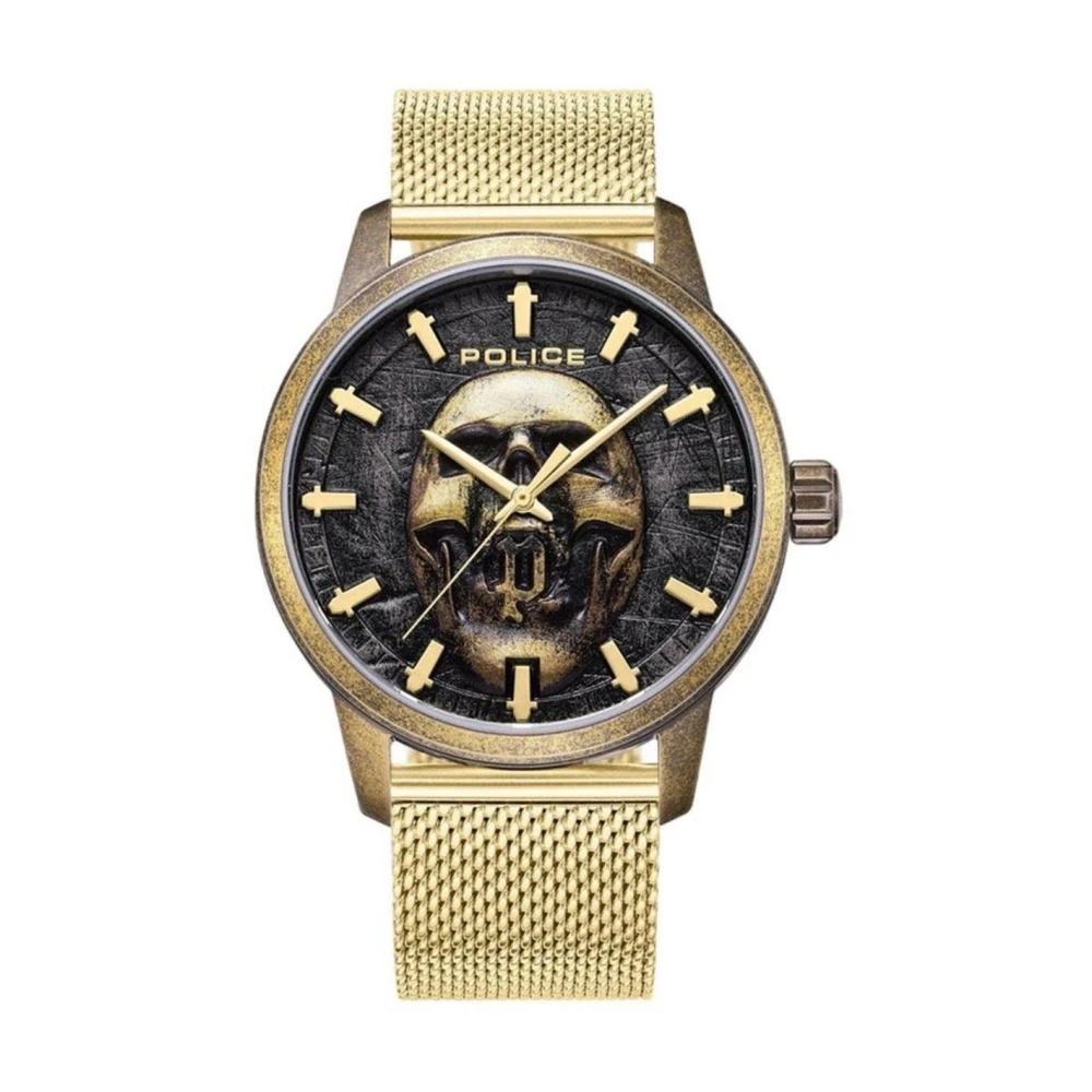 Police Men's Gold Stainless Steel Analog Watch