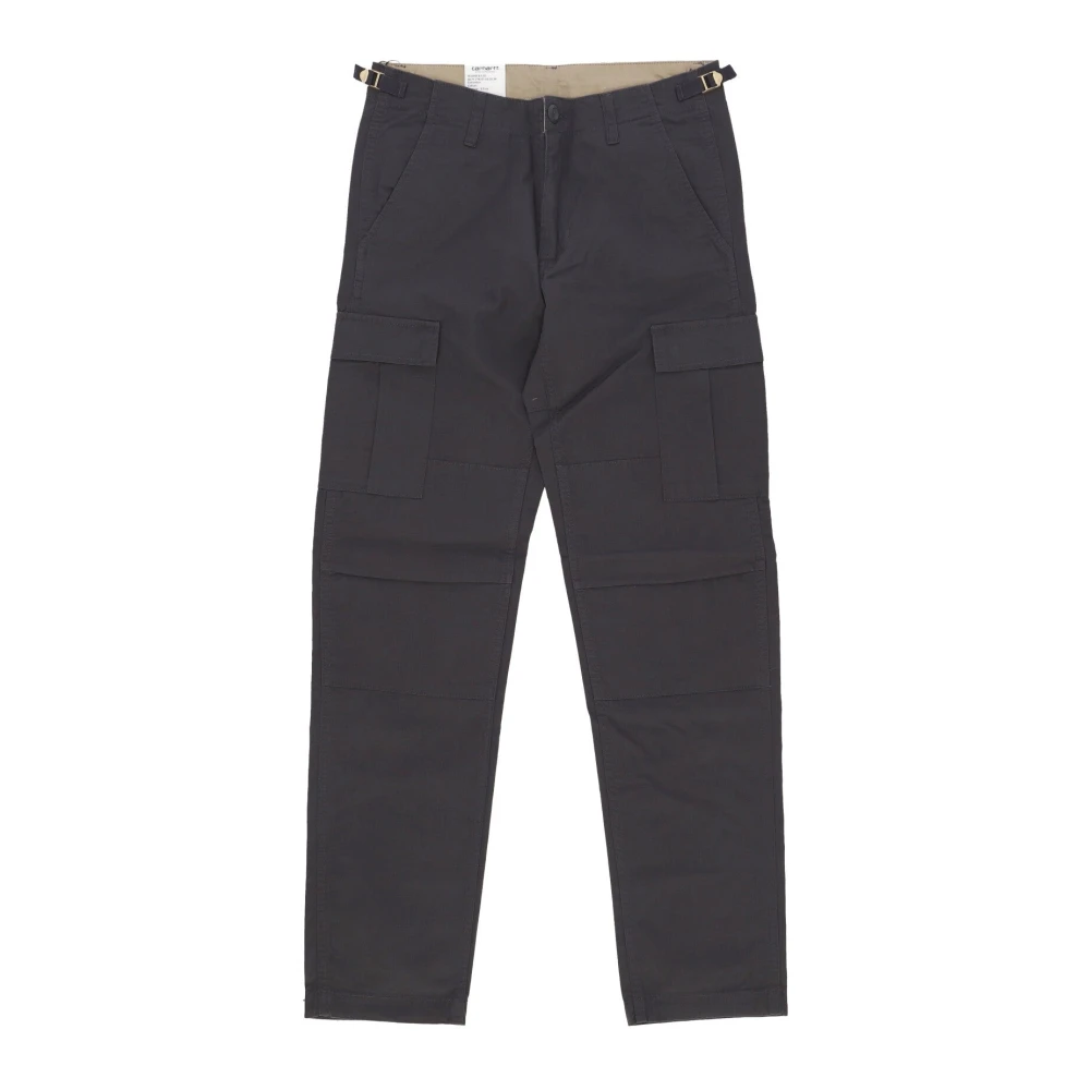 Carhartt Wip Men's Black Smith Rinsed Cargo Trousers - Straight Trousers - W28 L32 - Trousers