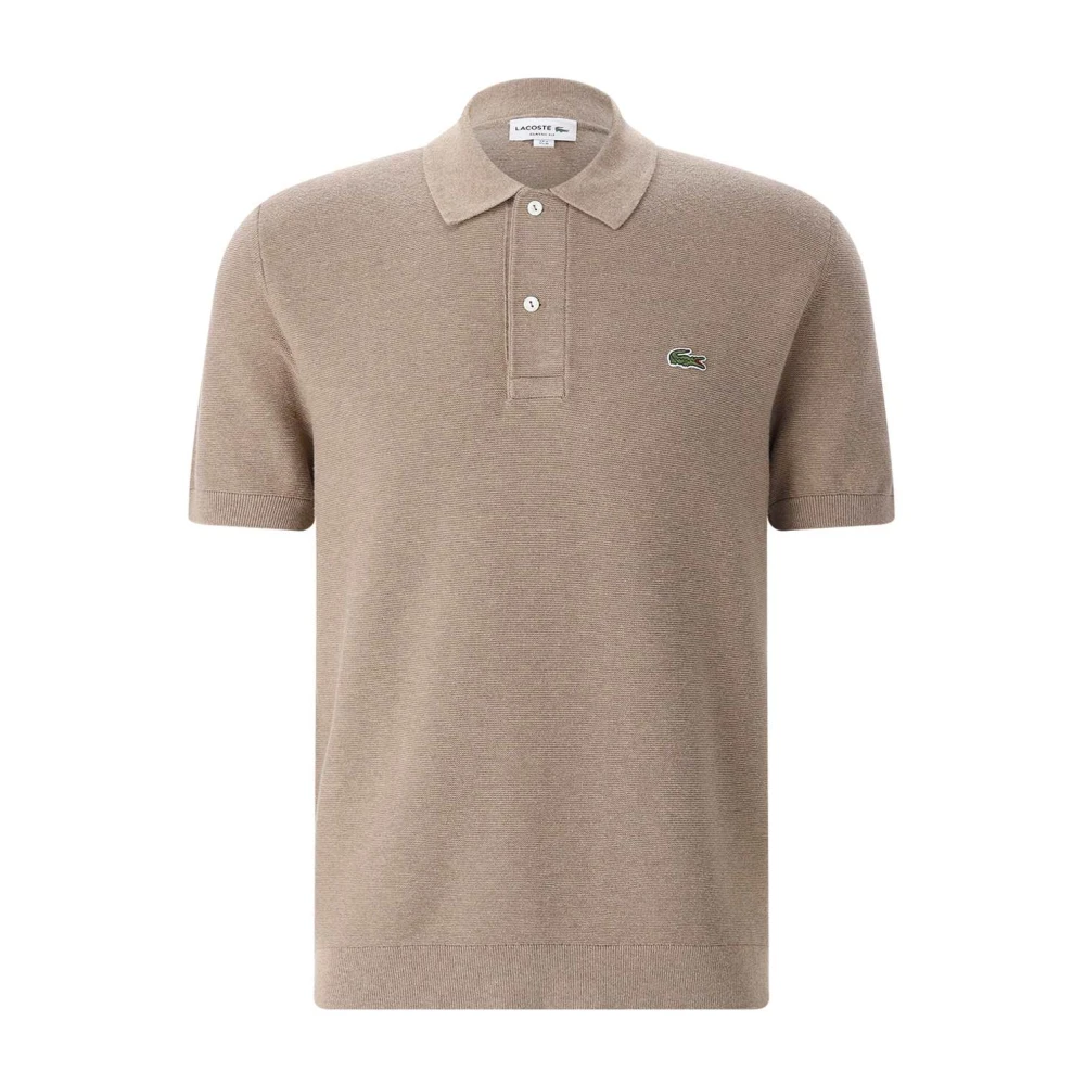 Lacoste Herr Brun Toppar L, Bomull, Klassisk Passform Pikétröja