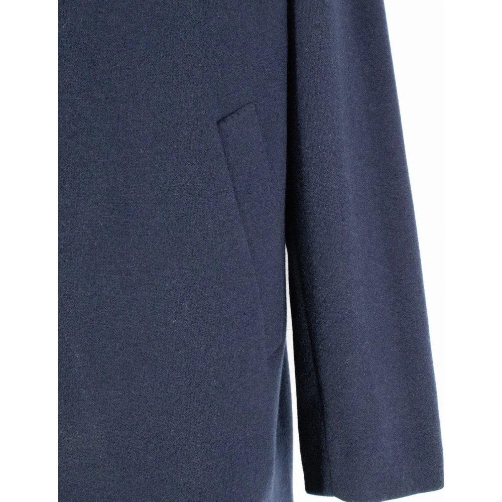 Fedeli Midi Dubbel Stof Jas Blue Heren