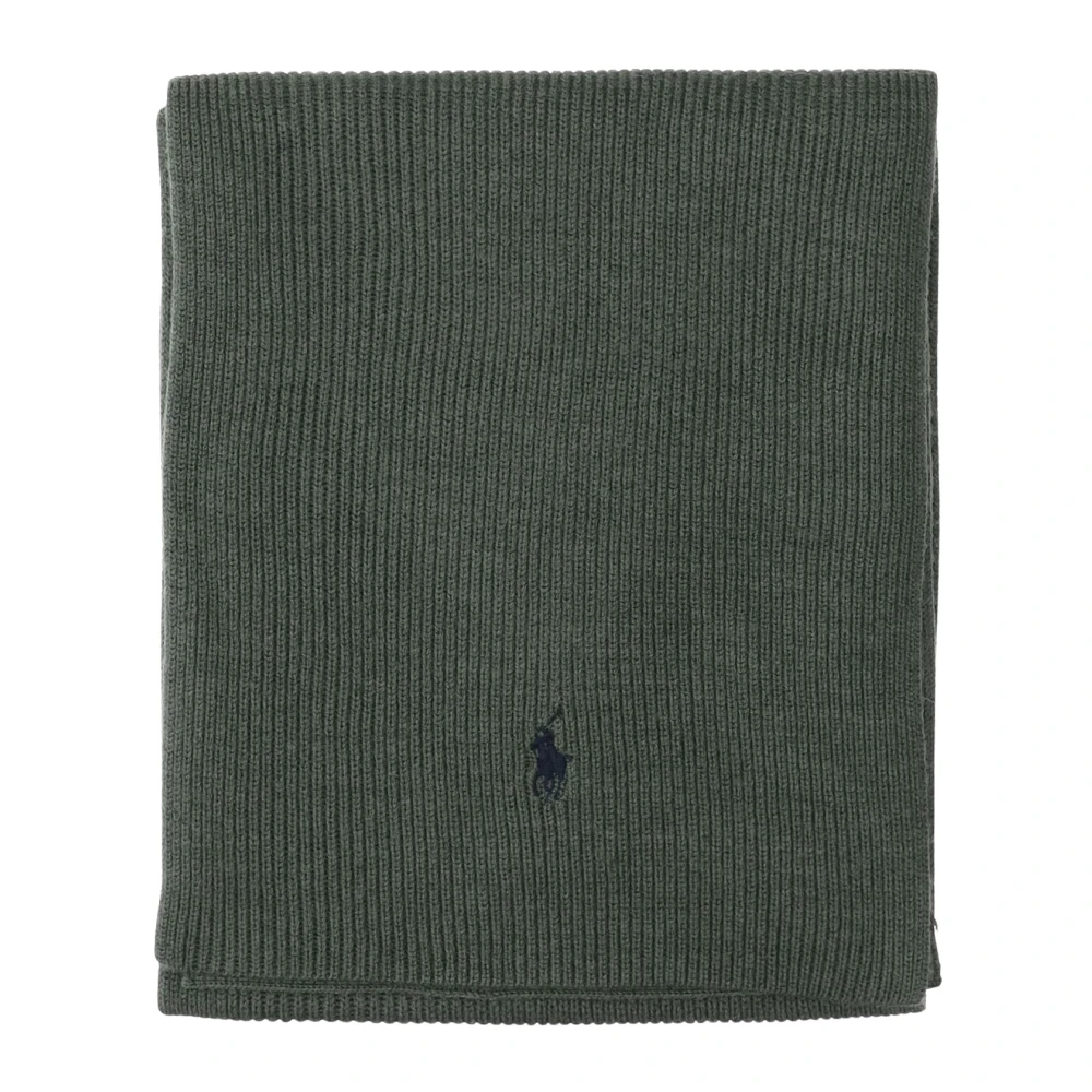 Polo Ralph Lauren Groene Wollen Sjaal met Logo Green Heren
