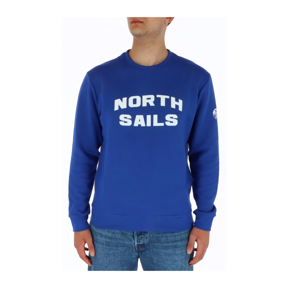 North Sails Men's Blue Sweatshirts,, Round Neck Sweatshirt Large