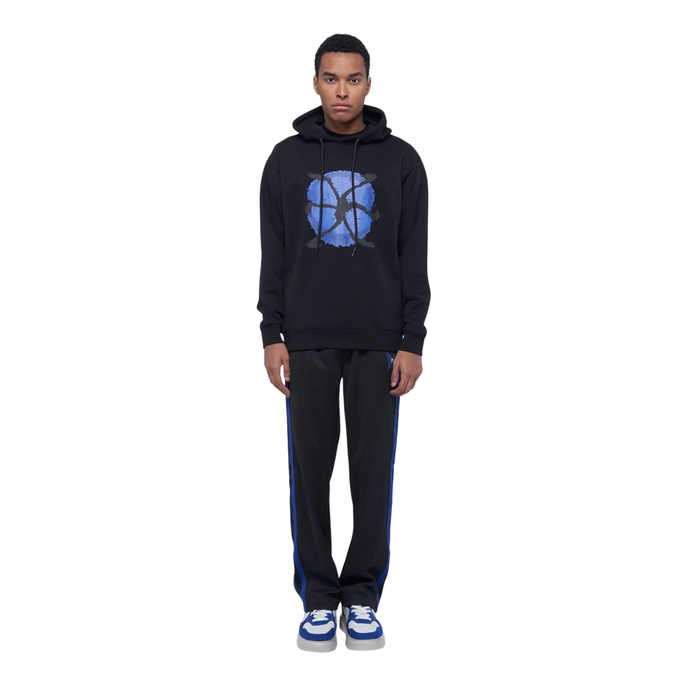 John Richmond Hoodie met warmgedrukte print Black Heren