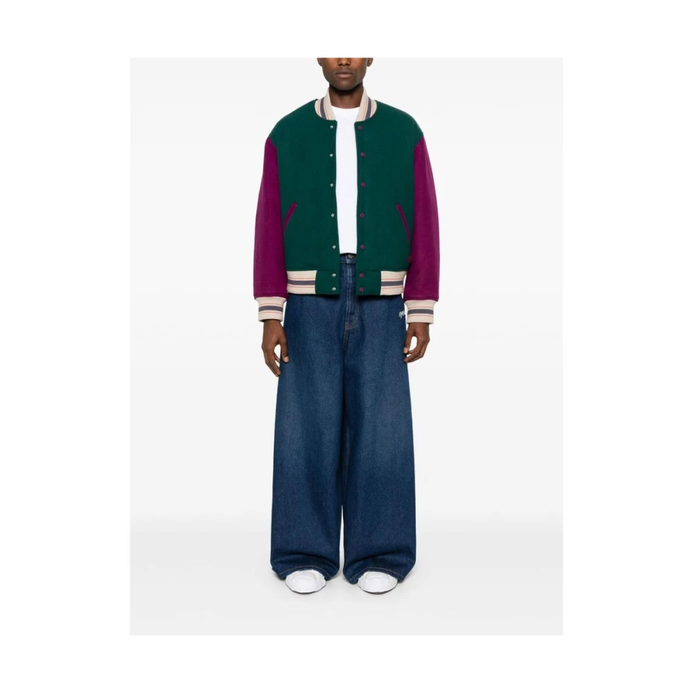 Off White Blauwe Denim Wide Leg Jeans Blue Heren