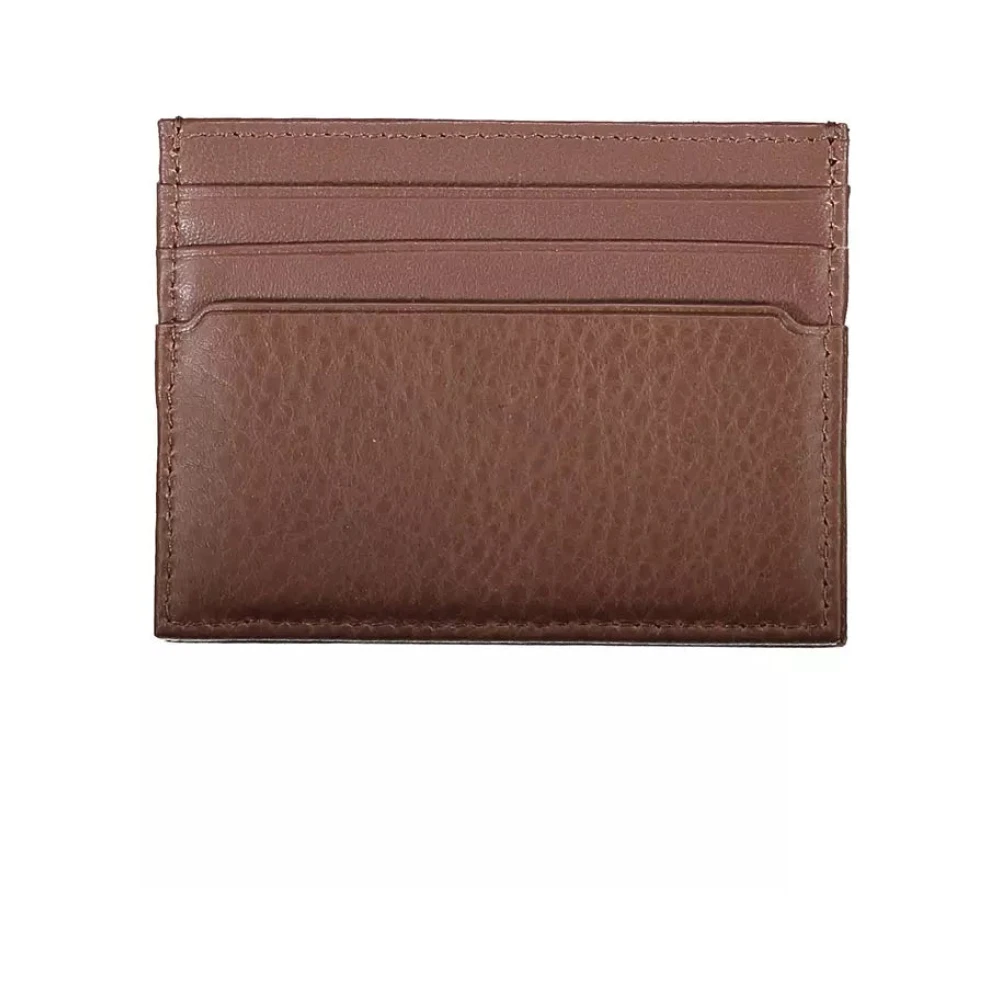 Tommy Hilfiger Leren kaarthouder in bruin Brown Heren