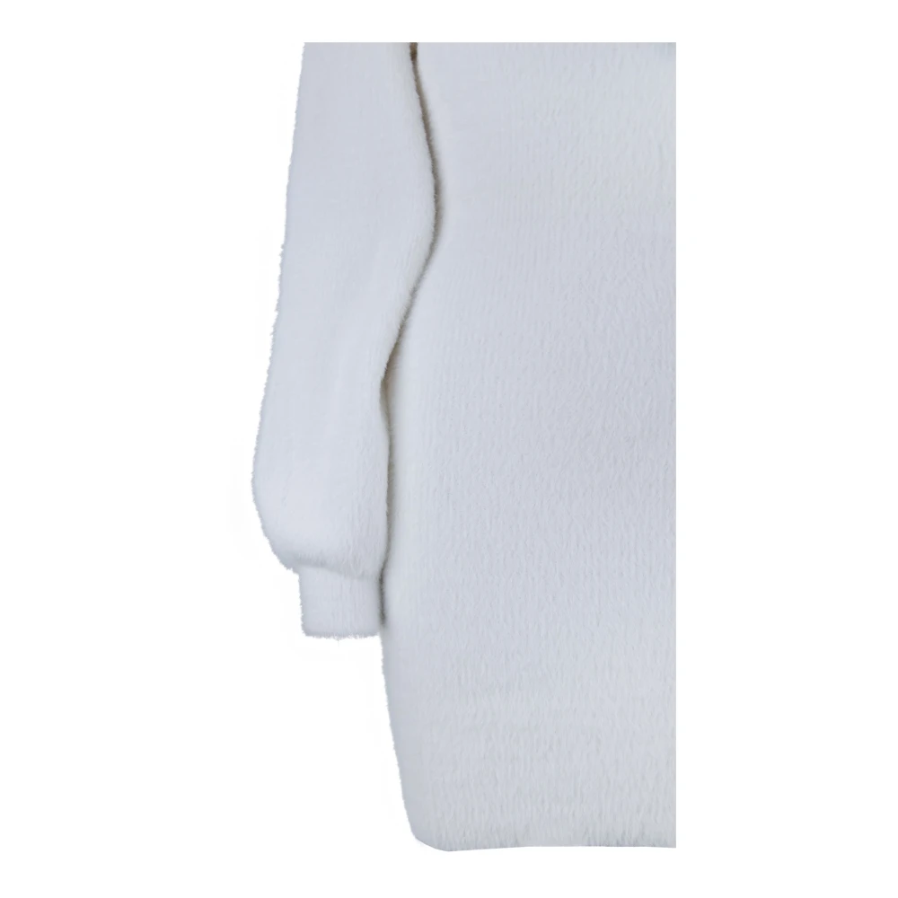 Elisabetta Franchi Korte jurk met hoge hals White Dames