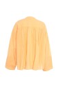 orange-ruffled-blouse-with-trumpet-sleeves