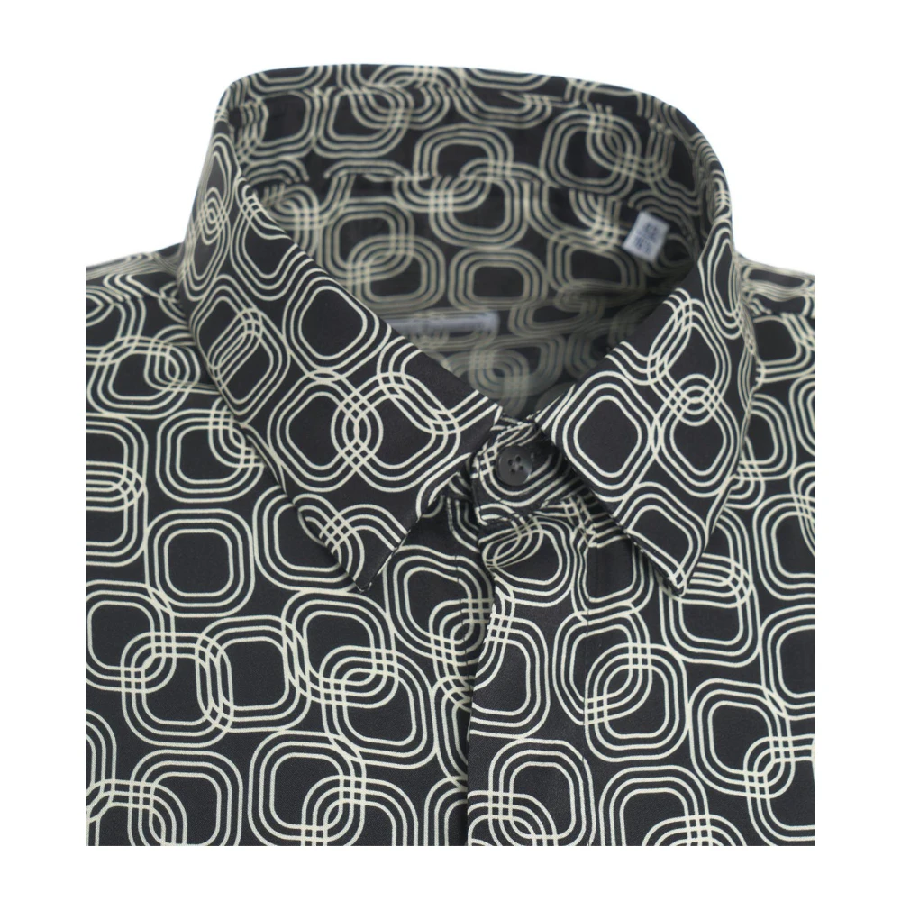 Robert Friedman Stijlvolle Zwarte Blouse met Mooie Print Black Heren