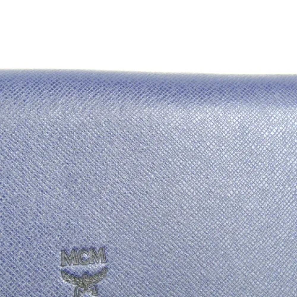 MCM Pre-owned Leather wallets Blue Dames