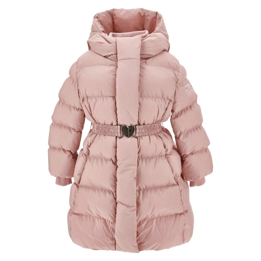 Monnalisa , Winter Jackets, Female, Pink, 3 Y, Puffer Coat With Belt